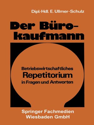 cover image of Der Bürokaufmann